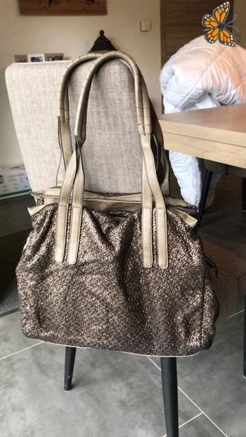 Sac marron « brillant »