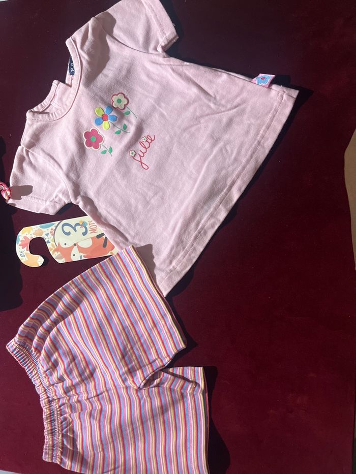 Ensemble t-shirt + short 3 mois