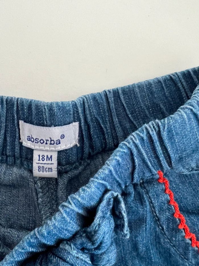Short jean Absorba taille 18M/80cm - photo numéro 2