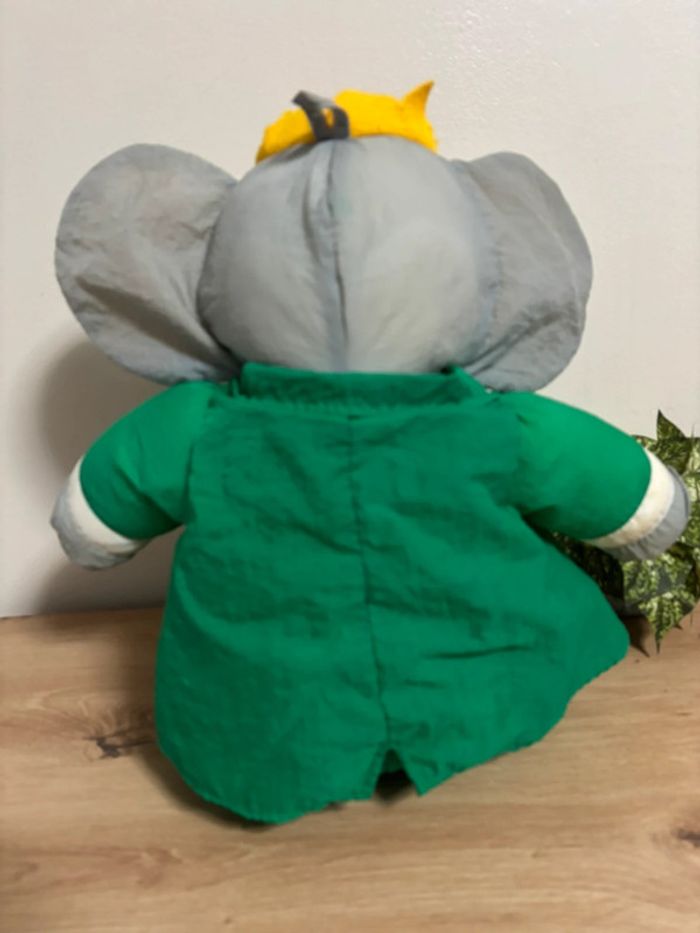 Peluche vintage éléphant babar puffalump 50 cm ideal  loisirs 1991 - photo numéro 3