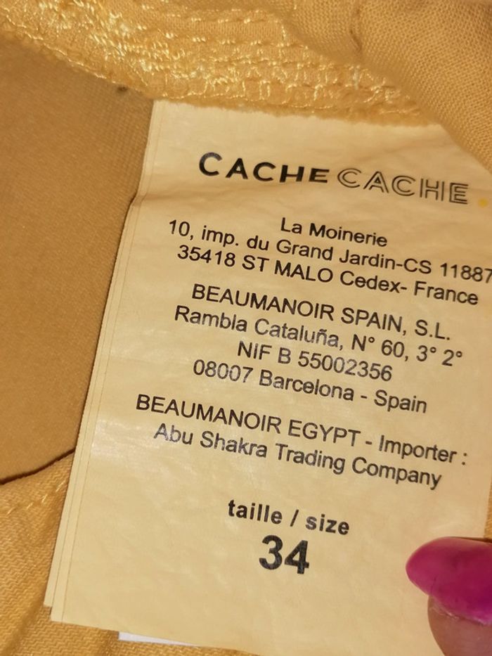 Jeans jaune cache cache 34 - photo numéro 7