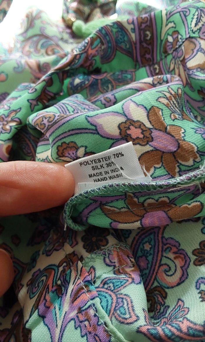 Sarouel neuf soie polyester hippie chic bohème T 36/38 - photo numéro 17