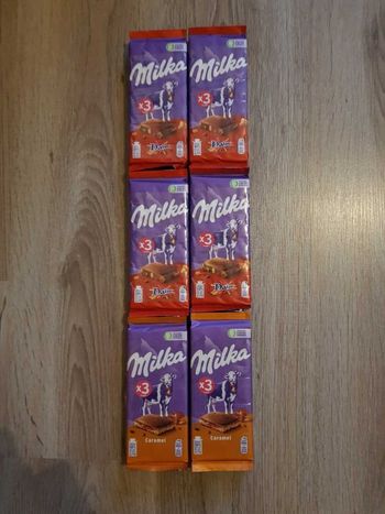 Tablettes milka caramel et daim