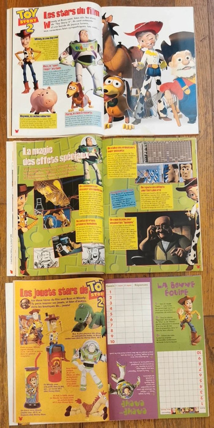 Lot 3 journaux mickey Toy story 2 avec poster 2000 vintage - photo numéro 6