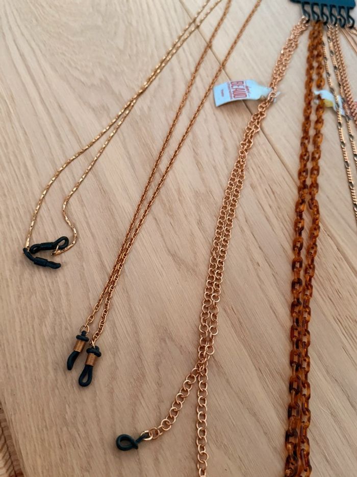 Chaîne de lunettes chaînette doré or cordon accessoires - photo numéro 7