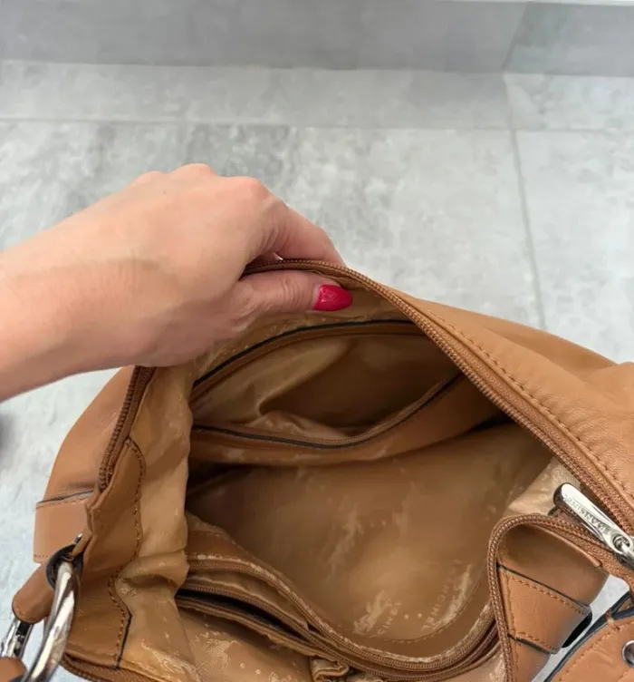 Sac à main Francinel en cuir brun très bon état - photo numéro 8
