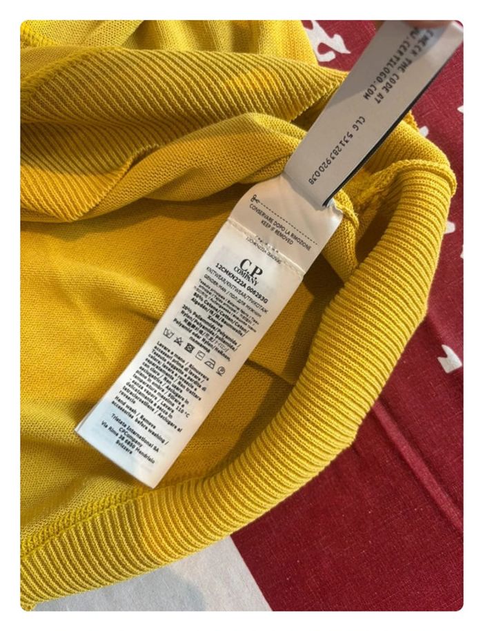 Pull C.P Company taille 48 (M) jaune moutarde - photo numéro 9