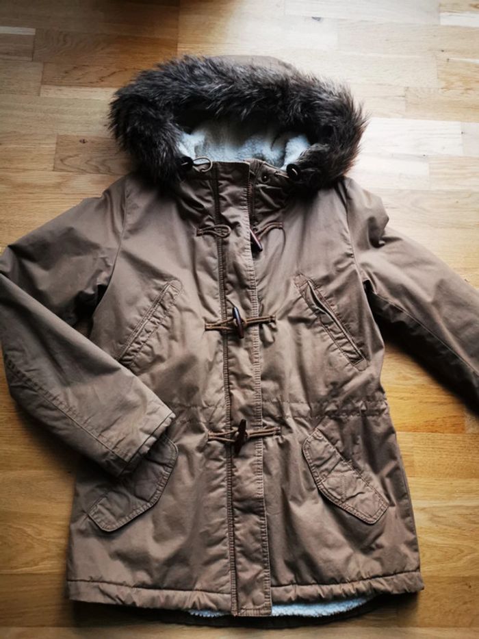 Manteau d'hiver beige marron - photo numéro 2