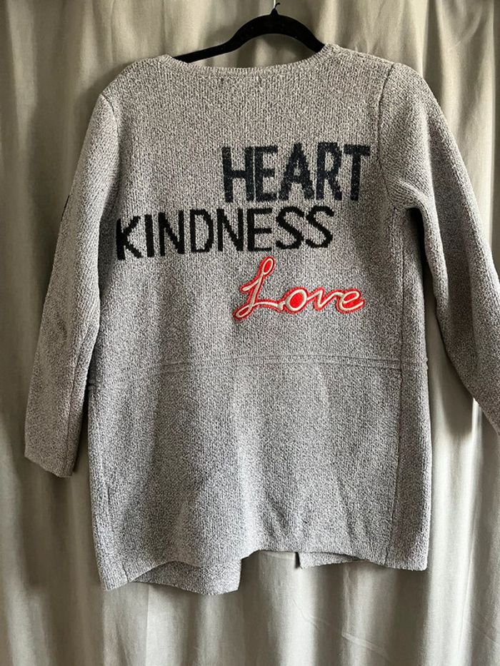 Gilet épais gris à écussons taille M - photo numéro 3