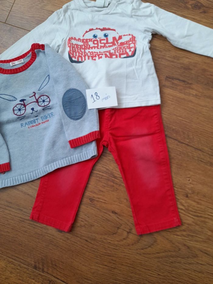 Ensemble 3 pièces Disney cars et dpam 18 mois - photo numéro 4