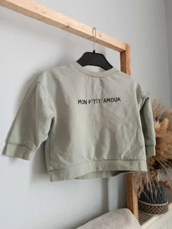 Sweat vert Kiabi 18 mois
