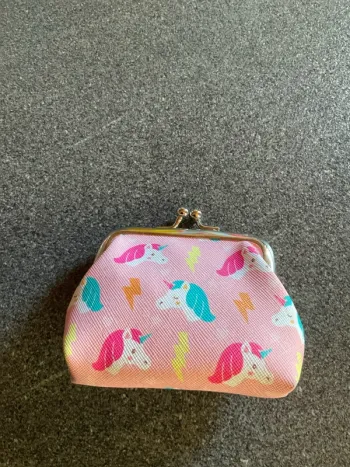 Porte monnaie rose licorne neuf