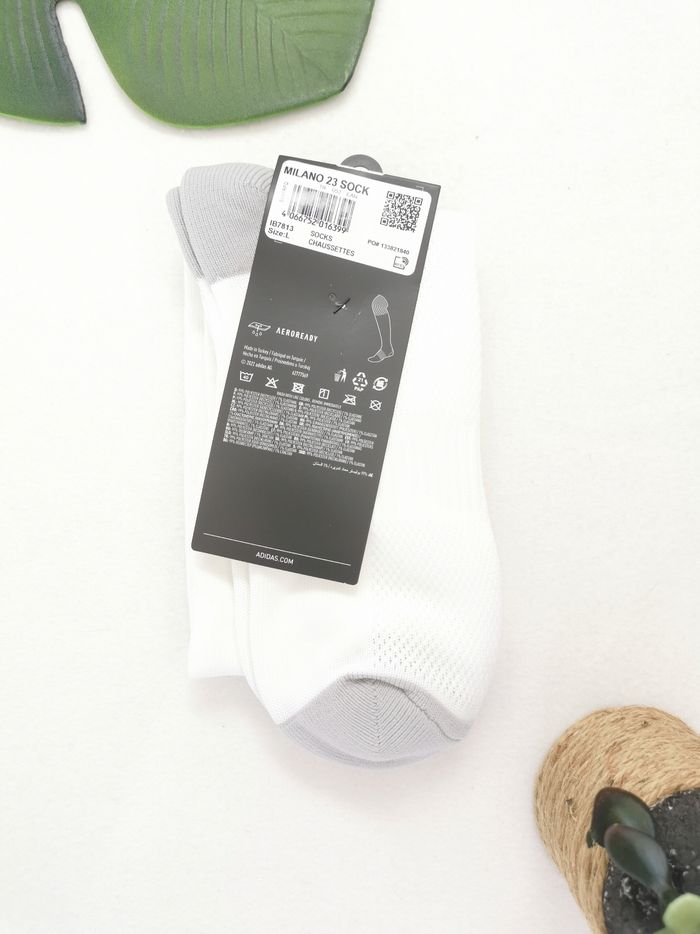 Chaussettes blanches Football Milano 23 Adidas Pointure 43/45 - photo numéro 3