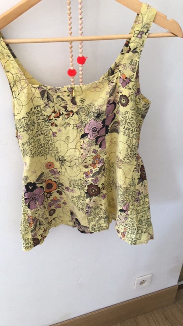 Petit débardeur vintage jeune avec des motifs fleuris taille 38 norway - photo numéro 5