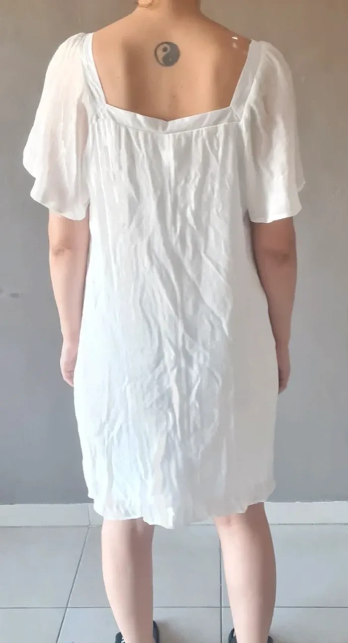 Robe blanche col carré Naïf - photo numéro 4