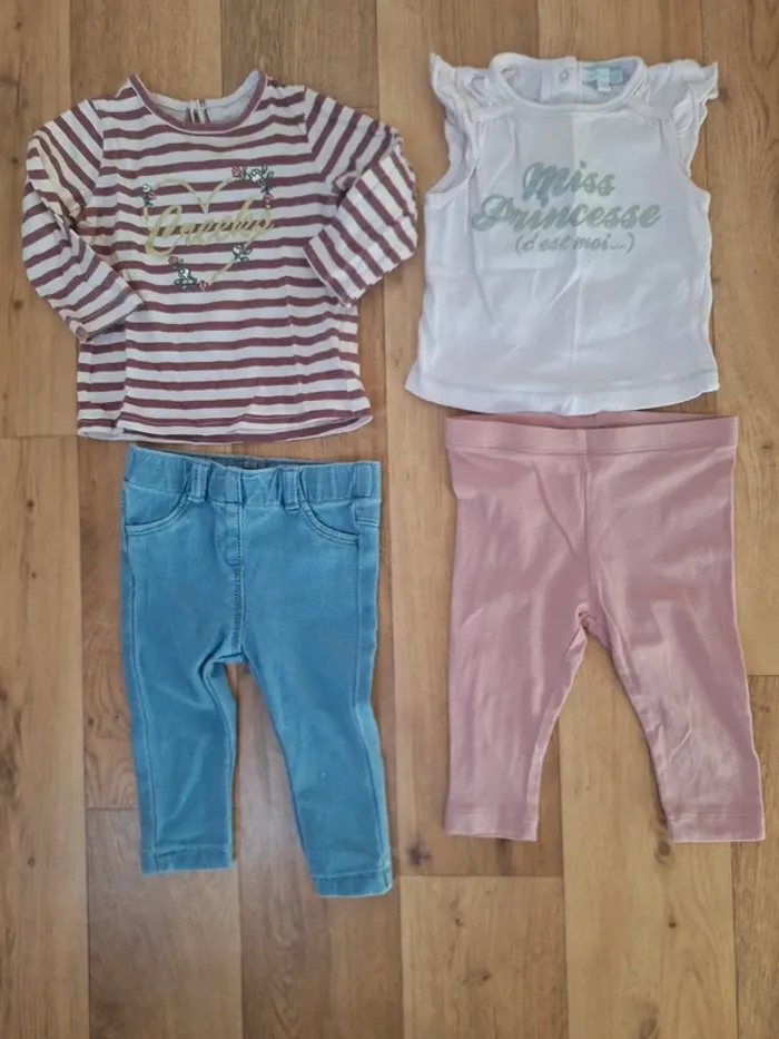 Lot de 2 ensembles fille 6mois