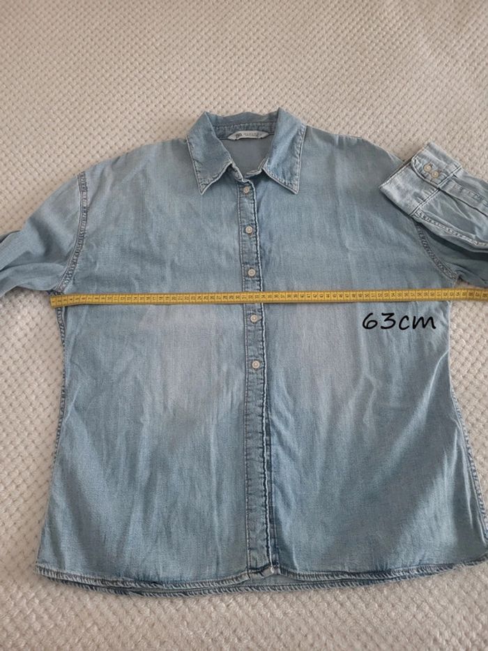 Chemise jean zara oversize taille M peut convenir à un L - photo numéro 2