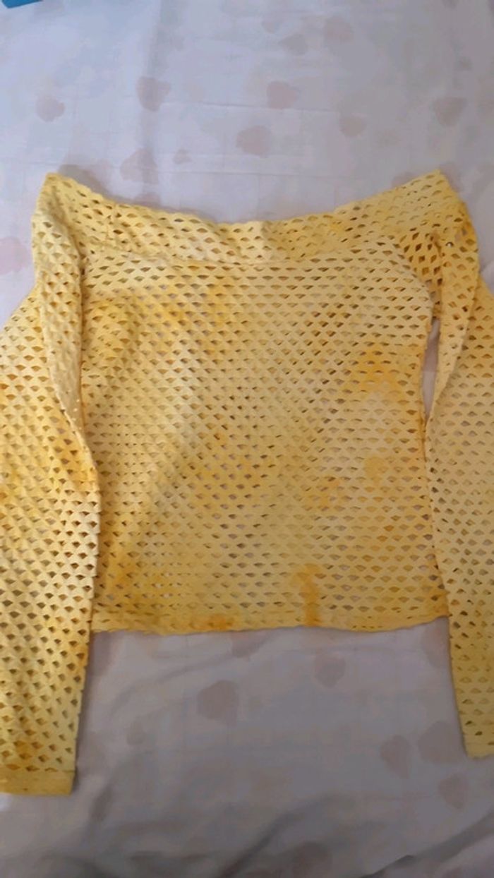 #tshirtmancheslongues femme ajouré taille unique