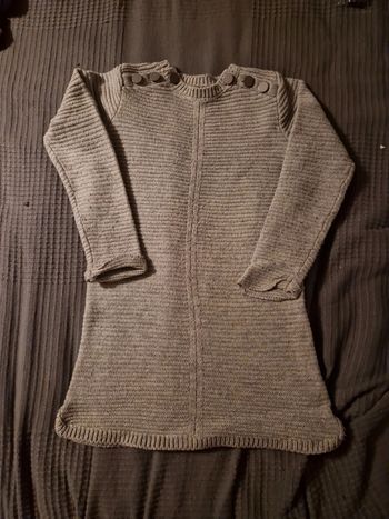 Pull robe gris fille
