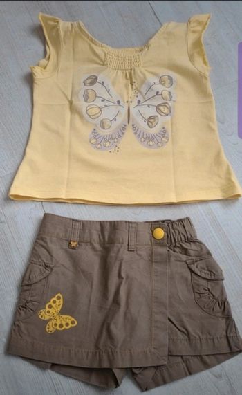 Ensemble short en toile et débardeur 2/3 ans