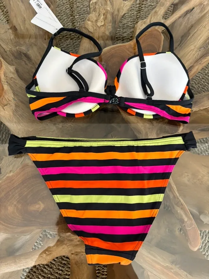 Maillot de bain 2 pièces Banana Moon rayures multicolore - photo numéro 2
