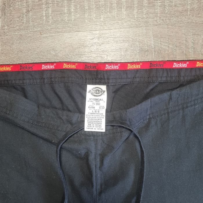 Pantalon Dickies médical Scrub Pant | Noir | Taille L | coupe droite - photo numéro 5