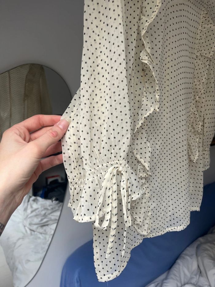 Blouse à pois transparente - photo numéro 3