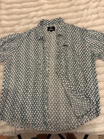 Chemise Hawaii Blanche et Bleu