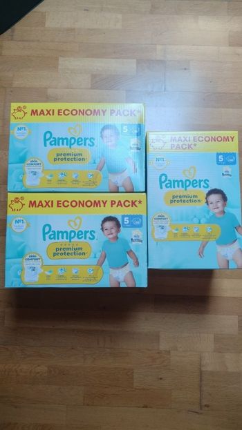 3x cartons Pampers Premium Protection - Taille 5 - 240 couches