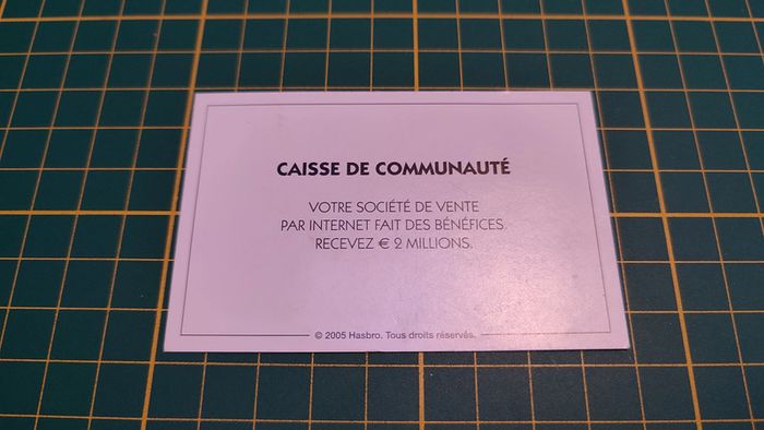 Carte caisse de communauté votre société de vente Et si le Monopoly était inventé aujourd'hui #C22