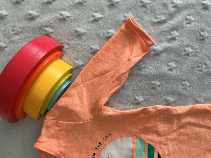 pyjama grenouillère en coton abricot 9 mois gémo - photo numéro 7