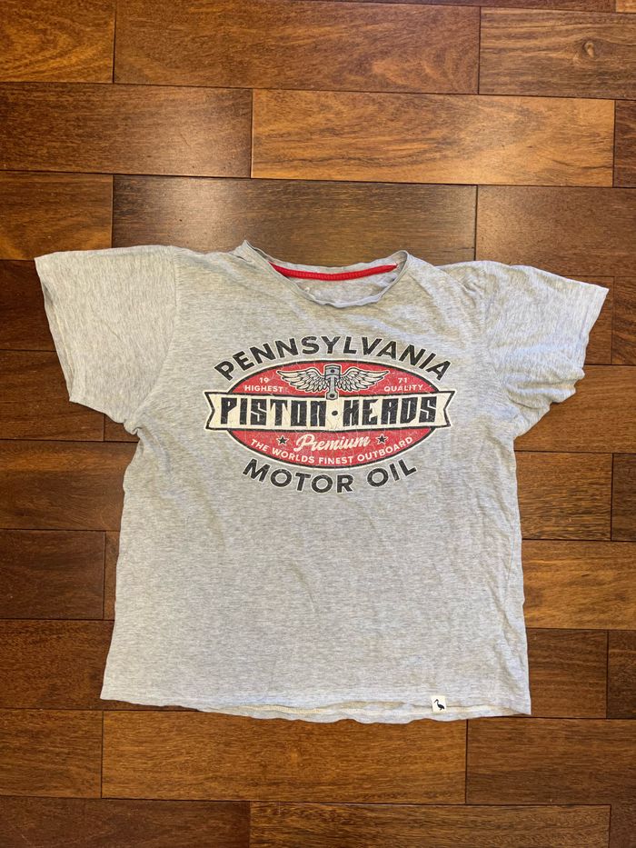 T-shirt manches courtes gris imprimé sht. short taille M - photo numéro 3