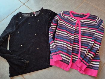 Pull velours + gilet