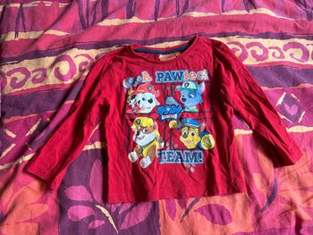 Tee shirt manches longues pat patrouille rouge 3 ans