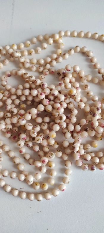 3 sautoirs vintage fleurs