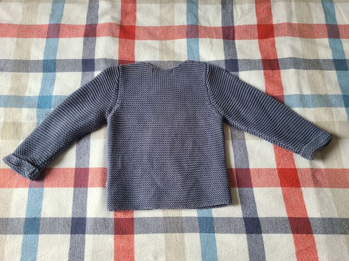 Joli gilet caban Cadet Rouselle bleu - 6 mois - photo numéro 4