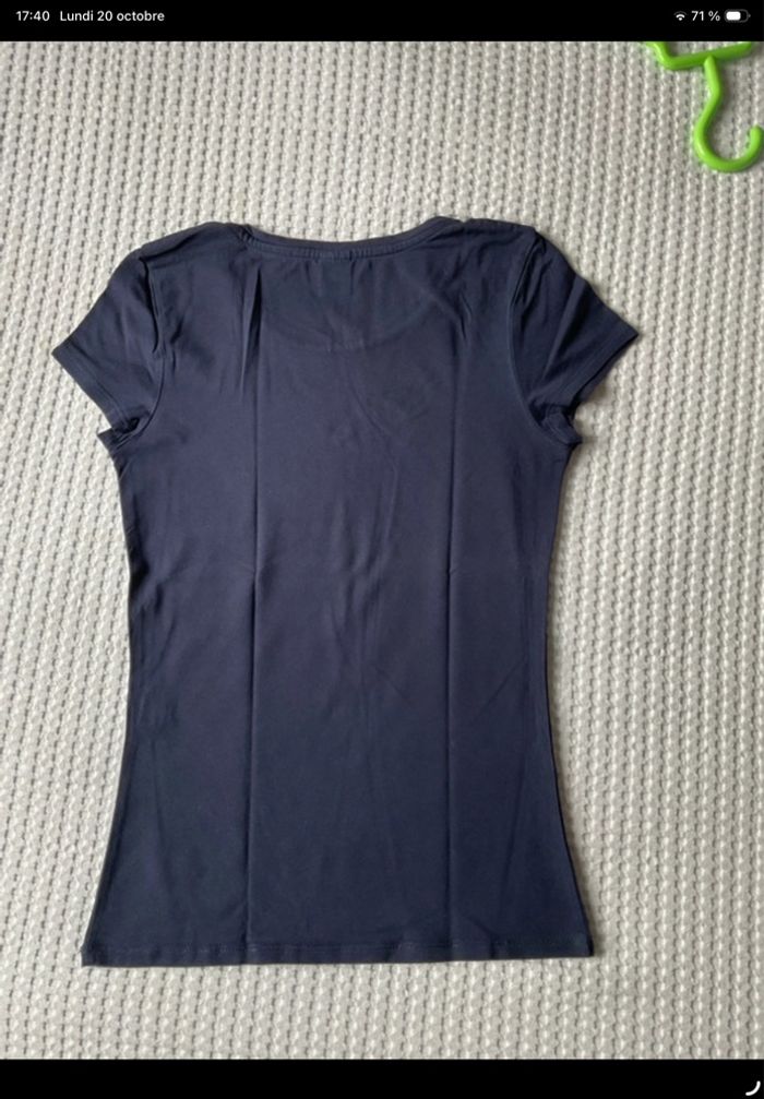 T-shirt Camaïeu bleu marine taille XS/34 - photo numéro 2
