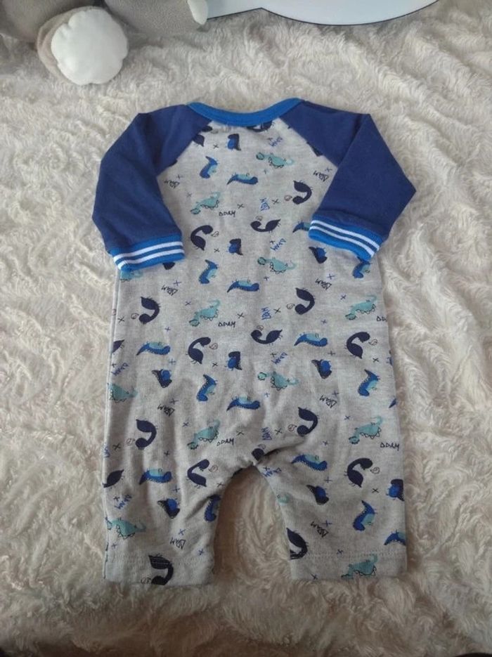 Combinaison pyjama sans pied été Garçon 1 mois Dinosaure Dpam 100% coton - photo numéro 11