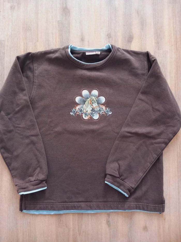 Sweat marron cheval Kidz Only – Taille 12-13 ans