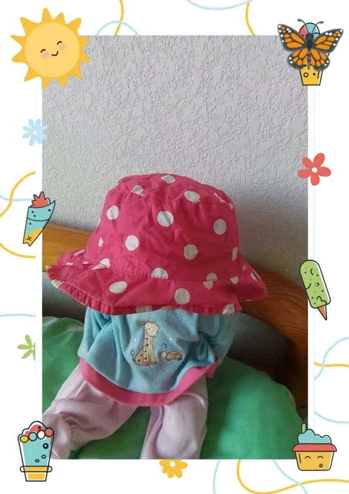 Bob rose à pois blanc - photo numéro 3