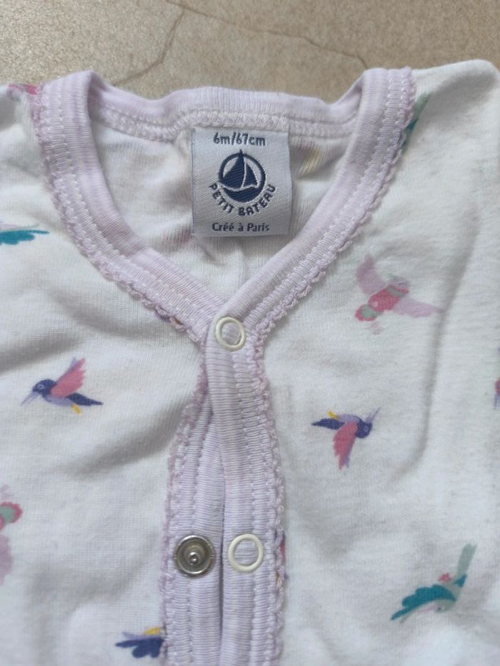 Pyjama coton petit bateau 6 mois manches longues - photo numéro 2