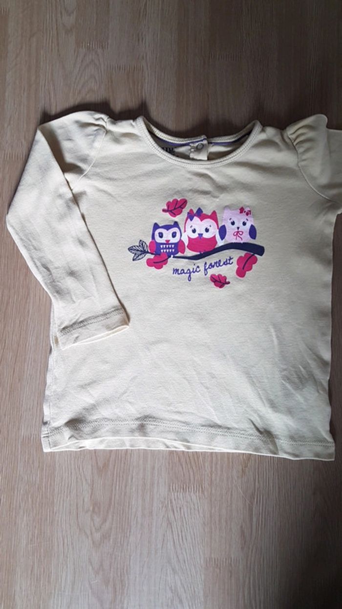 Lot de 2 t shirt chouettes et renard - photo numéro 4