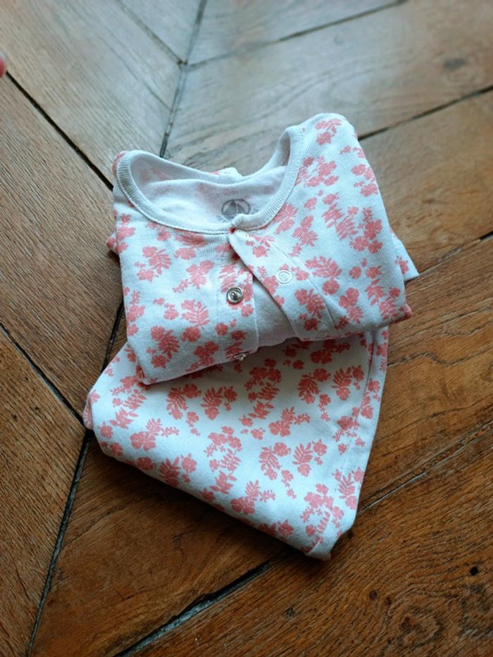 Ensemble gilet + veste fleuri 12 mois - photo numéro 2