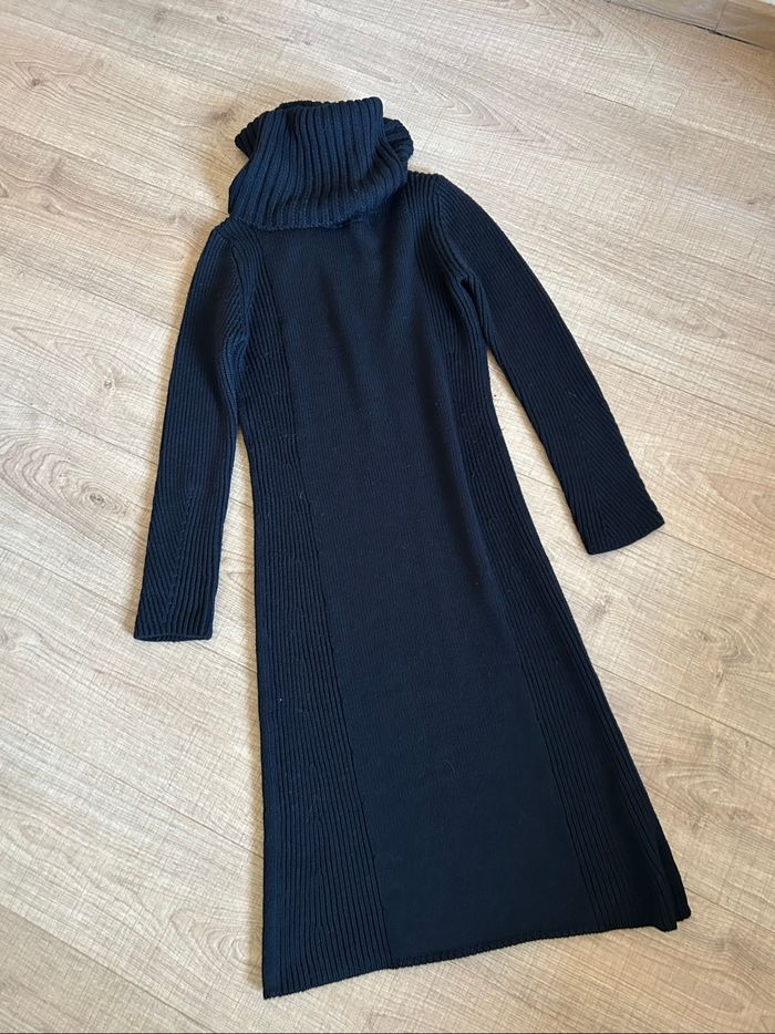 Robe pull longue noire avec col roulé Caroll taille 38 TBE - photo numéro 7
