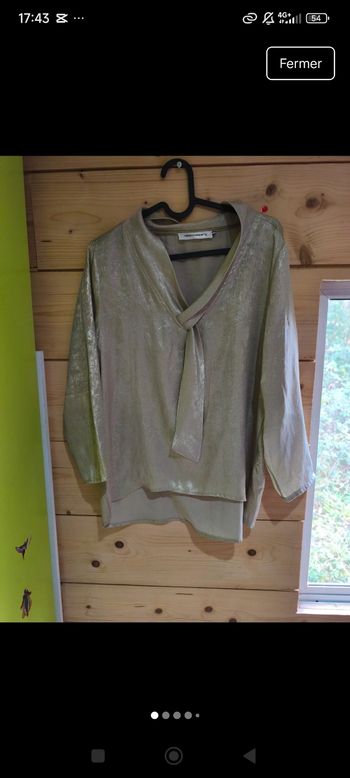 Magnifique blouse doré Hippocampe marque française