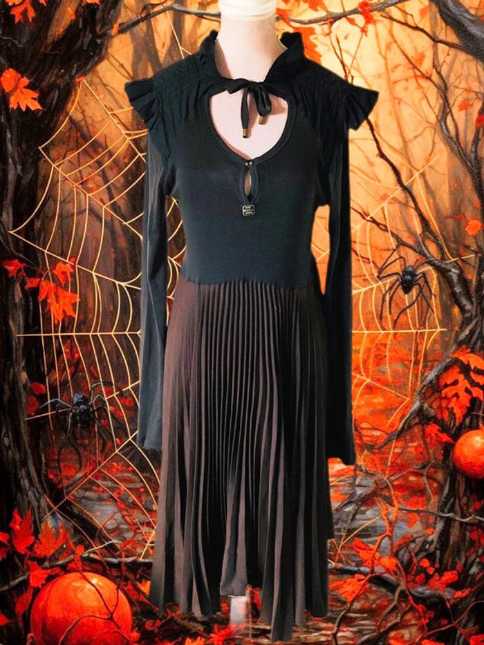 🖤🍁Robe d’automne whimsigoth witchy dark romantic style Cop Copine dress🍁🤎 - photo numéro 4