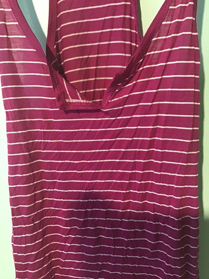 Débardeur taille S violet blanc - photo numéro 2