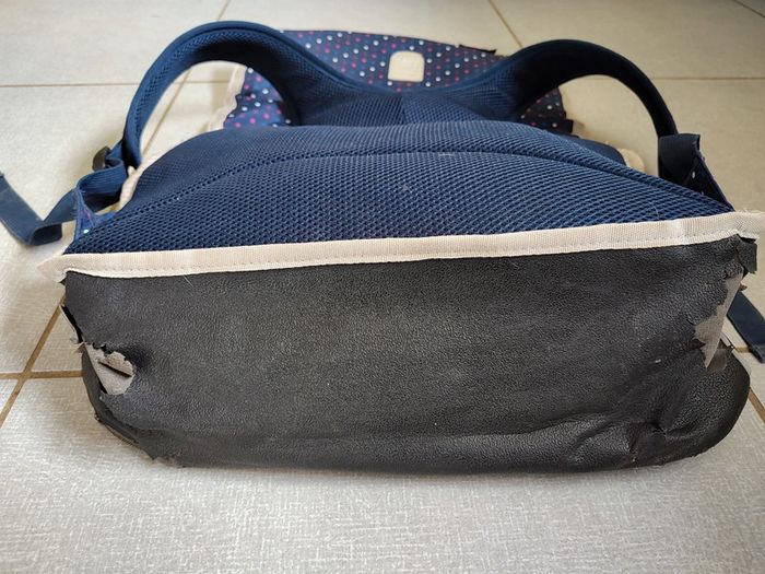 Cartable bleu à pois Miniséri - photo numéro 5