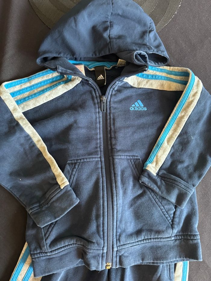 Ensemble survêtement Adidas 18-24 mois bleu - photo numéro 3