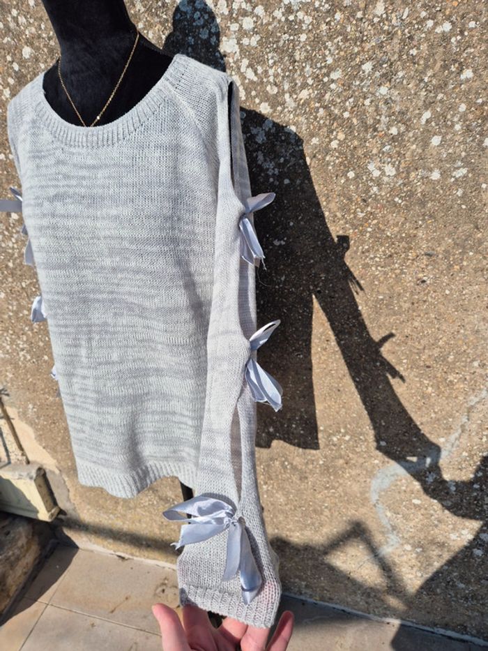 Pull gris T.38 - photo numéro 3